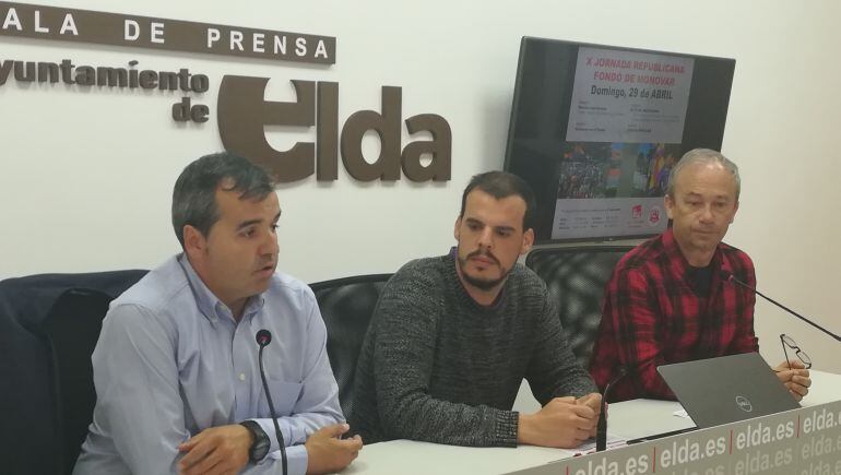 Antonio Puerto, Iñaki Pérez y Rafael Masià de EU Aspe, Elda y Petrer 