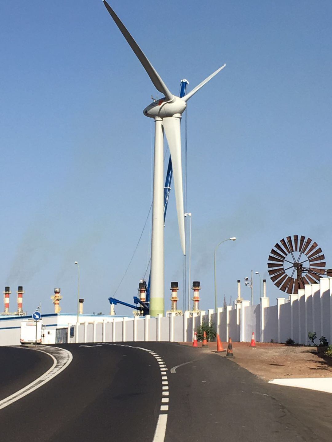 Aerogenerador en Punta Grande, Arrecife.