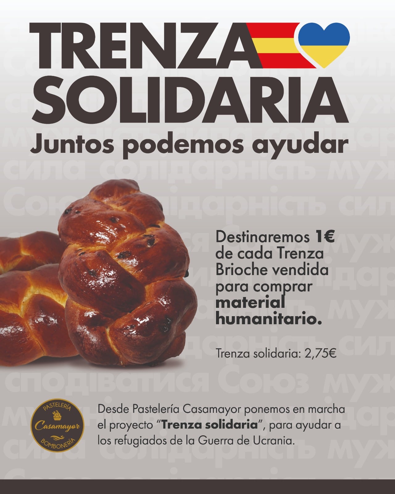 Cartel promocional de la iniciativa solidaria.