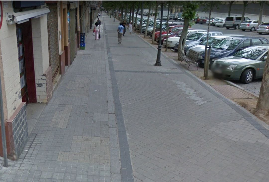 Aceras que se renovarán de la Avenida de la Constitución de Segovia 