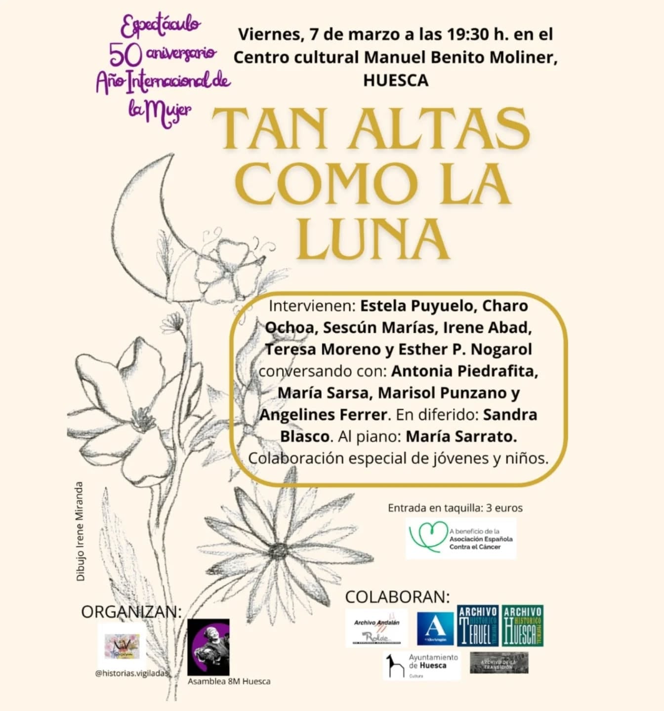 Cartel de &quot;Tan Altas como la Luna&quot; en Huesca