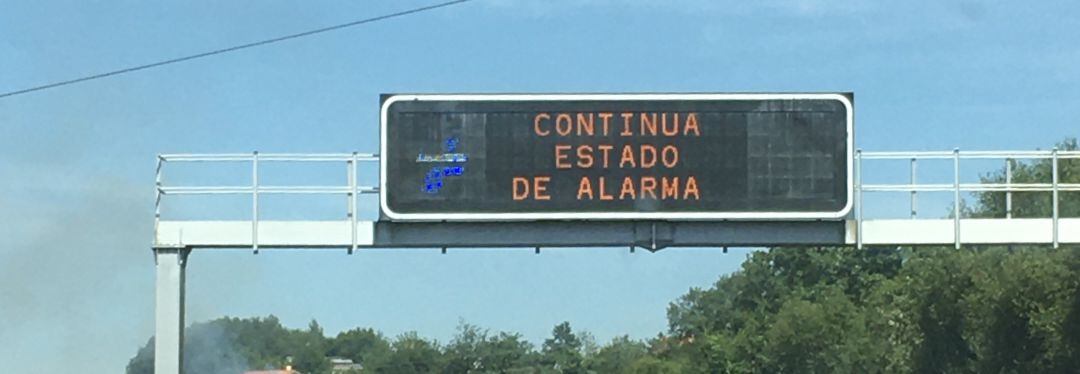 Señalización del Estado de Alarma en la AP9, A Coruña