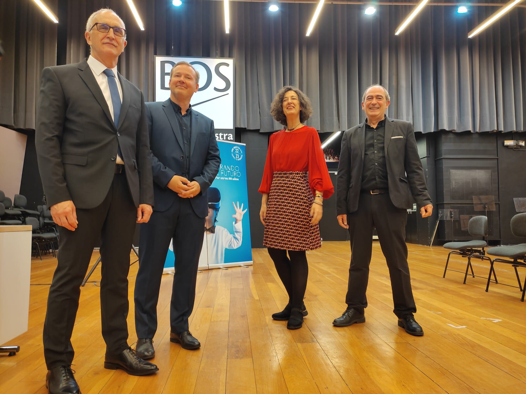 Representantes de la &#039;Bilbao Orkestra Sinfonikoa&#039; en la presentación de su temporada 2022-2023