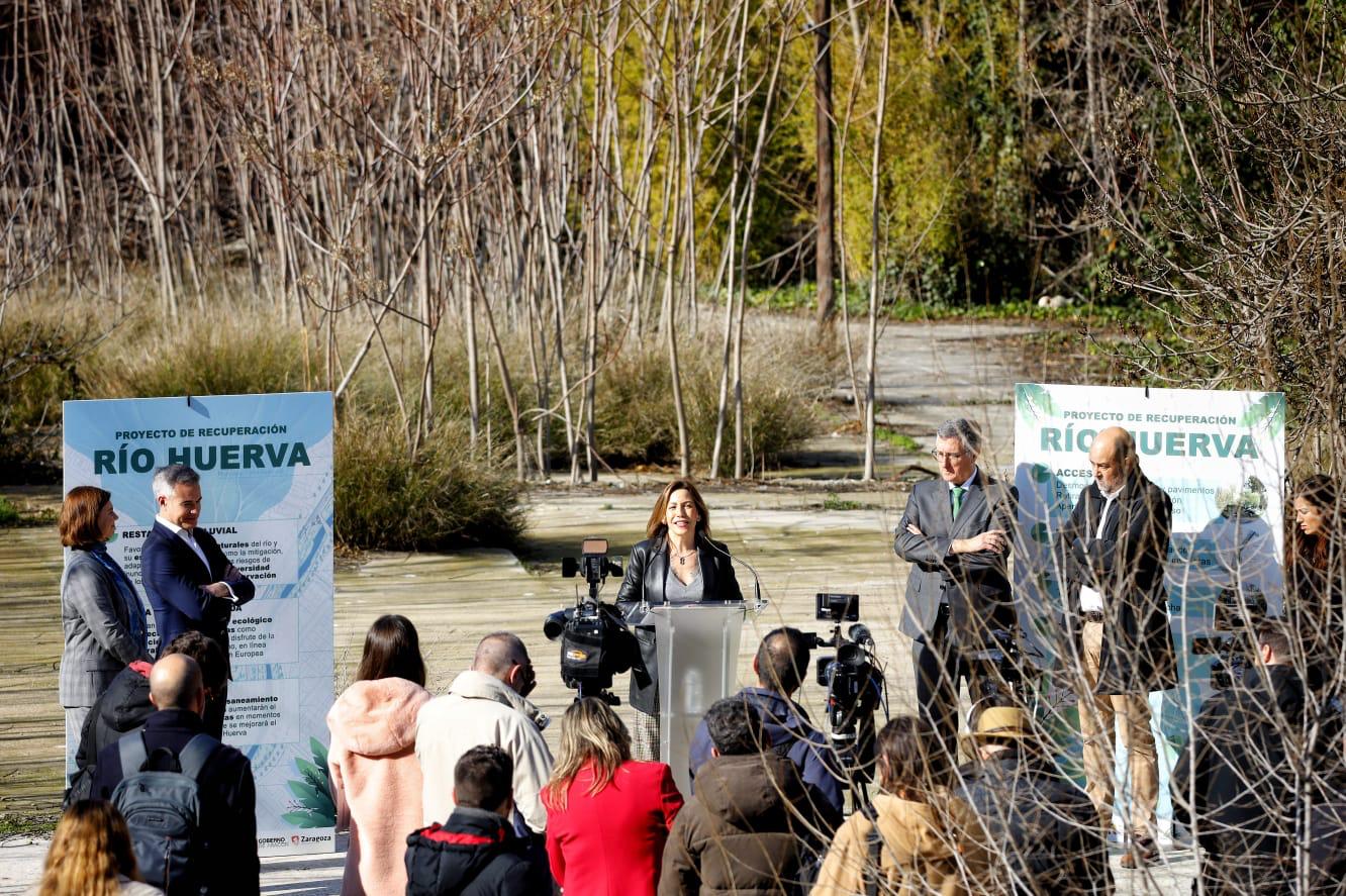 Imagen de archivo de la presentación del proyecto de regeneración del cauce urbano del río Huerva