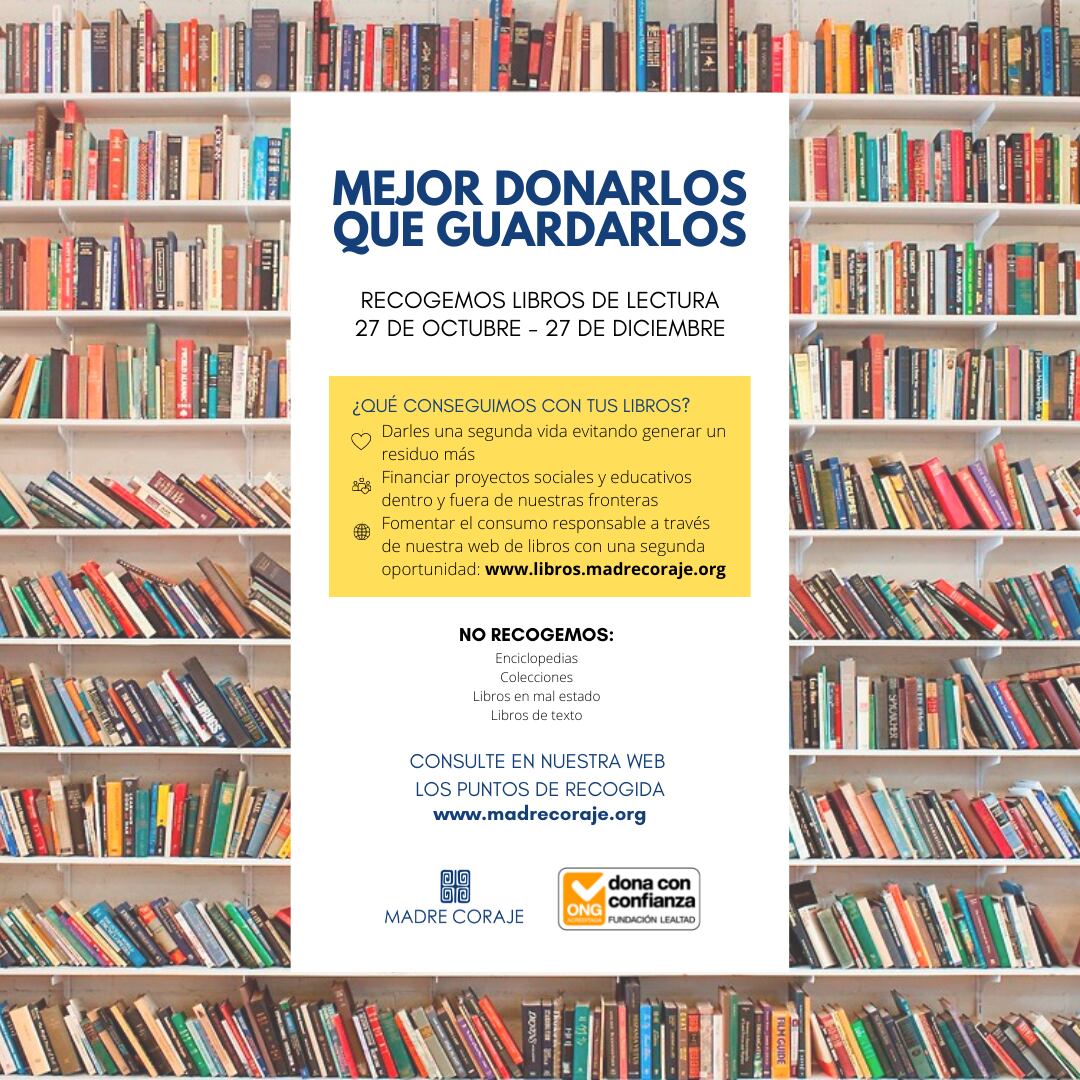 Cartel de la Campaña &quot;Mejor donarlos que guardarlos&quot; / Madre Coraje