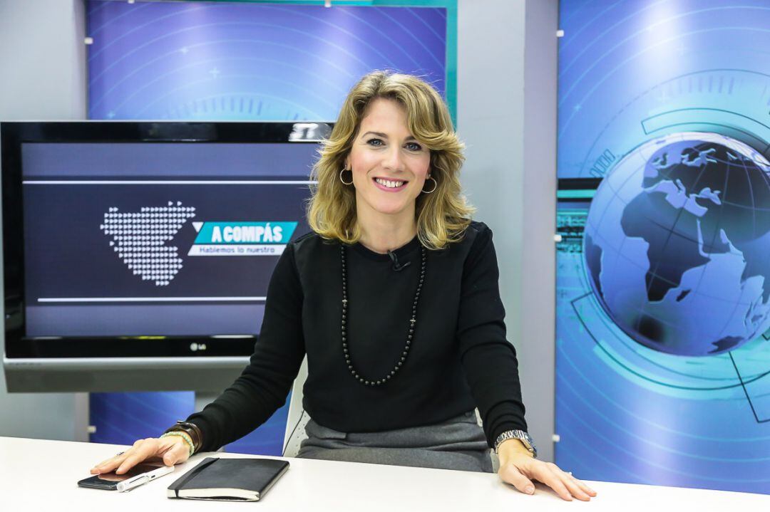 Ana Mestre, delegada del gobierno andaluz en Cádiz, anoche en el plató de 7TV