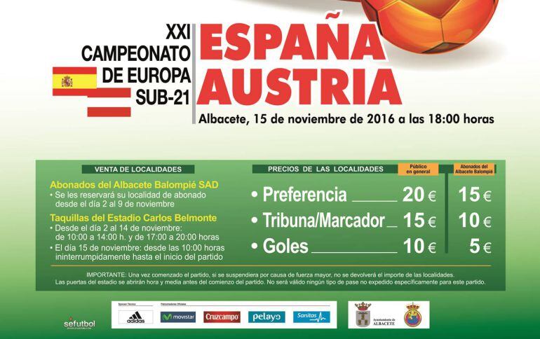 Cartel del Partido con los precios