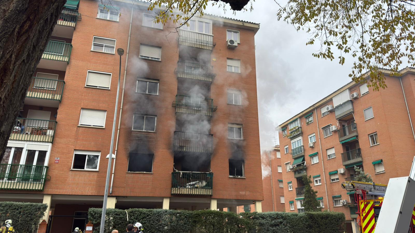 Incendio en una vivienda del barrio de Buenavista de Toledo