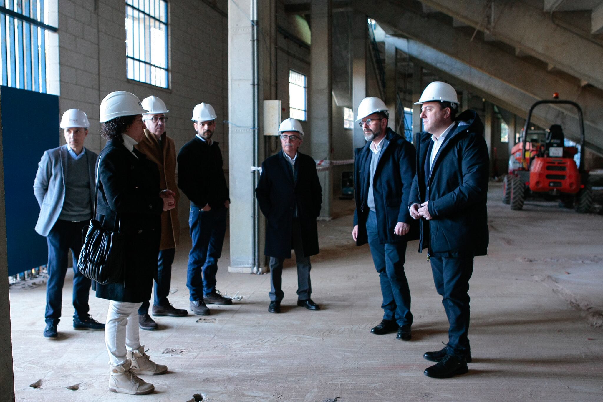 Visita de este viernes a las obras de A Malata (foto: Deputación)