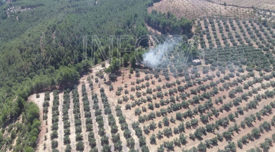 Imágenes aéreas del incendio