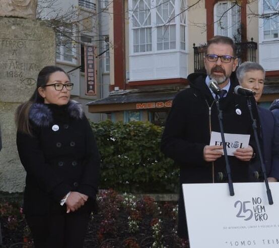 Cristina Prados y Ángel Mato en los actos del 25N de 2022