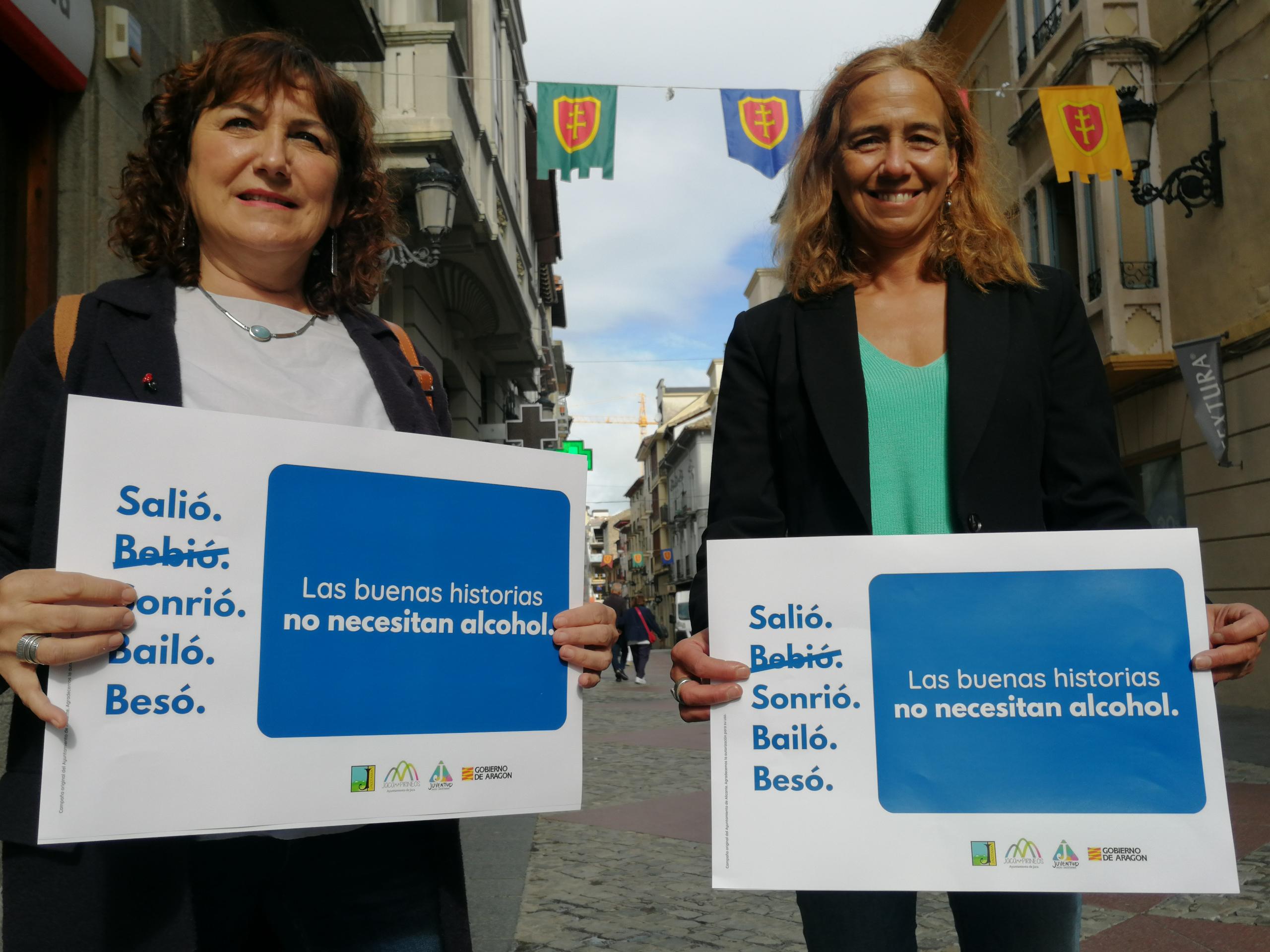 María Victoria Broto y Elena Izuel en la presentación de la campaña