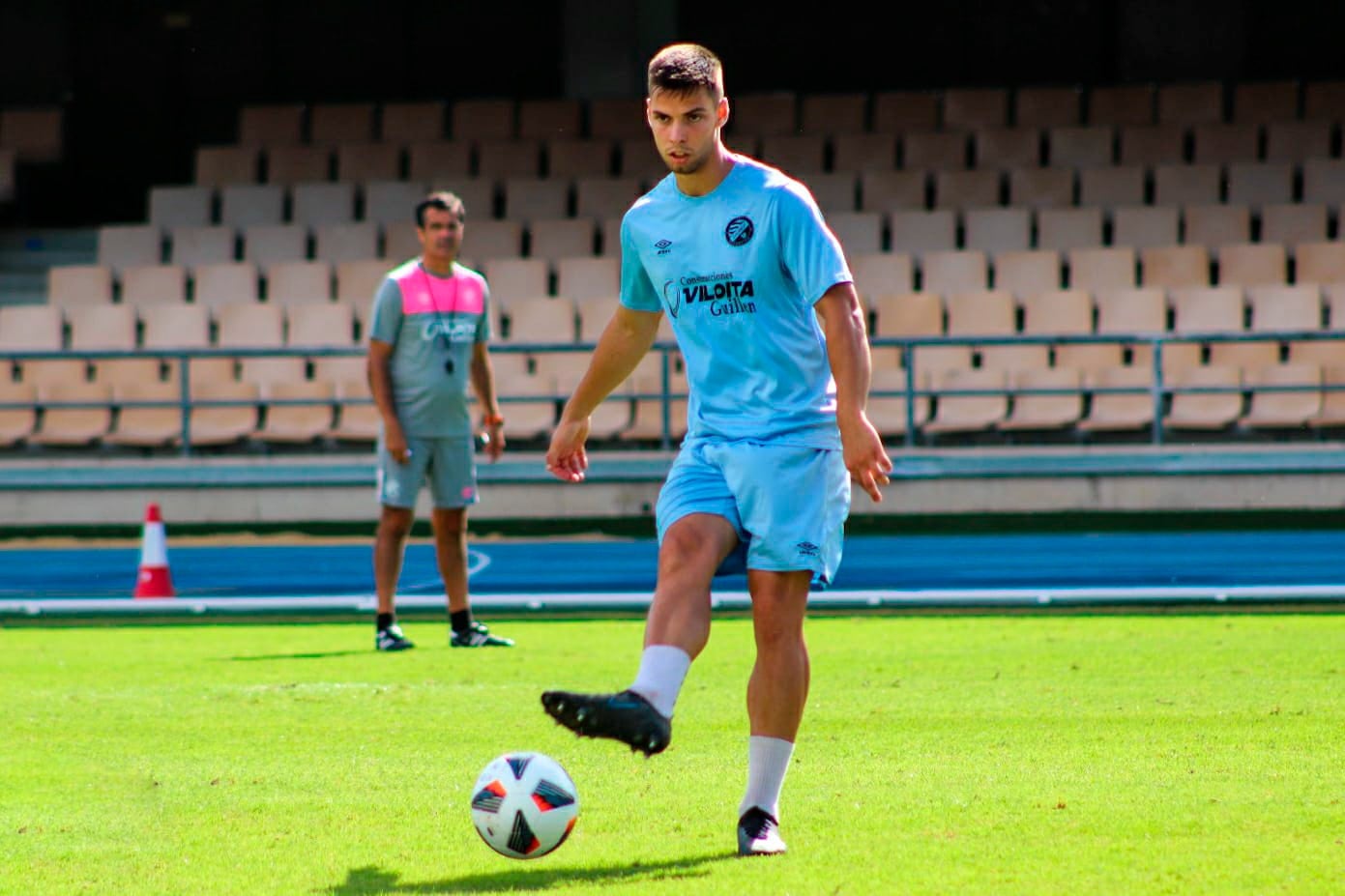 Rafa Parejo durante un entrenamiento con el Xerez DFC