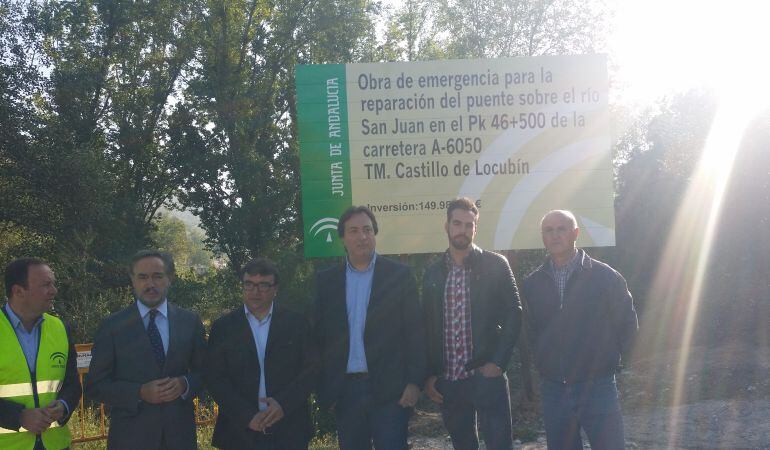 Obras de emergencia en la A-6050, en Castillo de Locubín