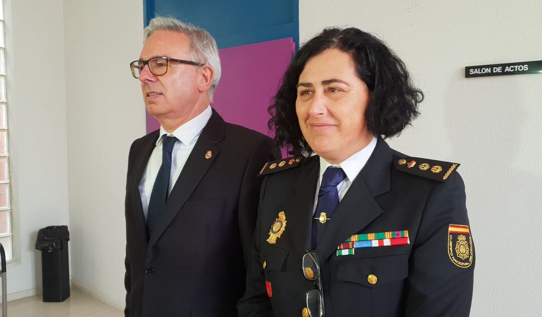 Ángel Miguel, Subdelegado del Gobierno en Palencia y Montserrat Marín, Comisaria Provincial de Policía