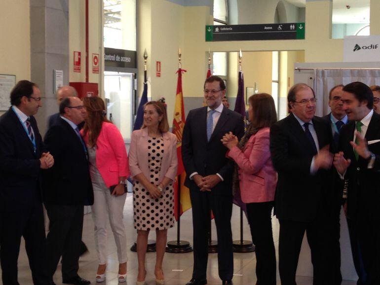 Última visita de Mariano Rajoy a Palencia con motivo del viaje inaugural del AVE en 2015