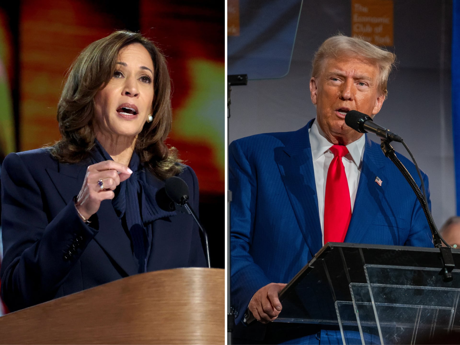 Kamala Harris y Donald Trump se miden en el debate electoral del 10 de septiembre.