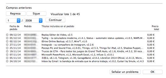 La aplicación iTunes permite realizar quejas o reclamaciones sobre artículos comprados