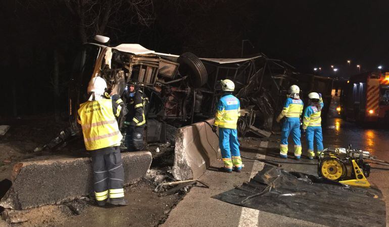 El accidente tuvo lugar a última hora del viernes