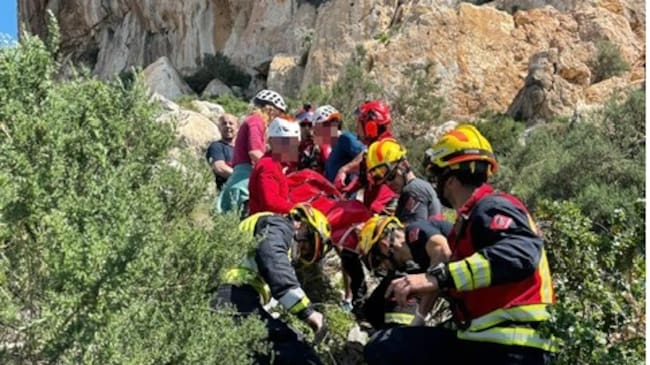 Rescate de una senderista accidentada en Alfafara (El Comtat)
