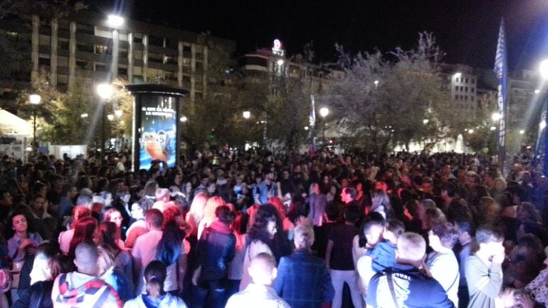 La plaza de la Fuente de las Batallas, en pleno centro de Granada, registró un lleno absoluto en la edición de 2014