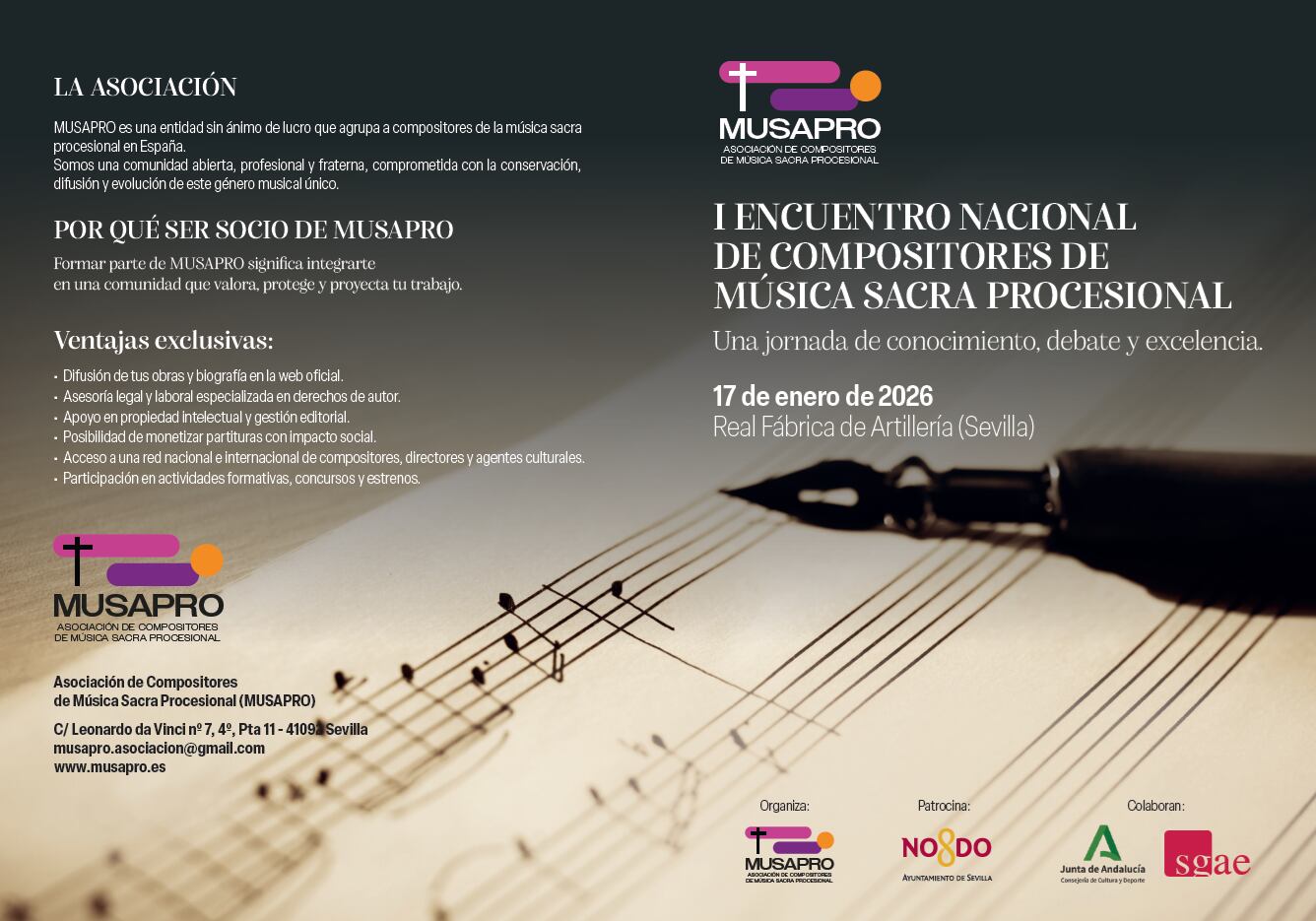 Cartel del I Encuentro Nacional de Compositores de Música Sacra Procesional