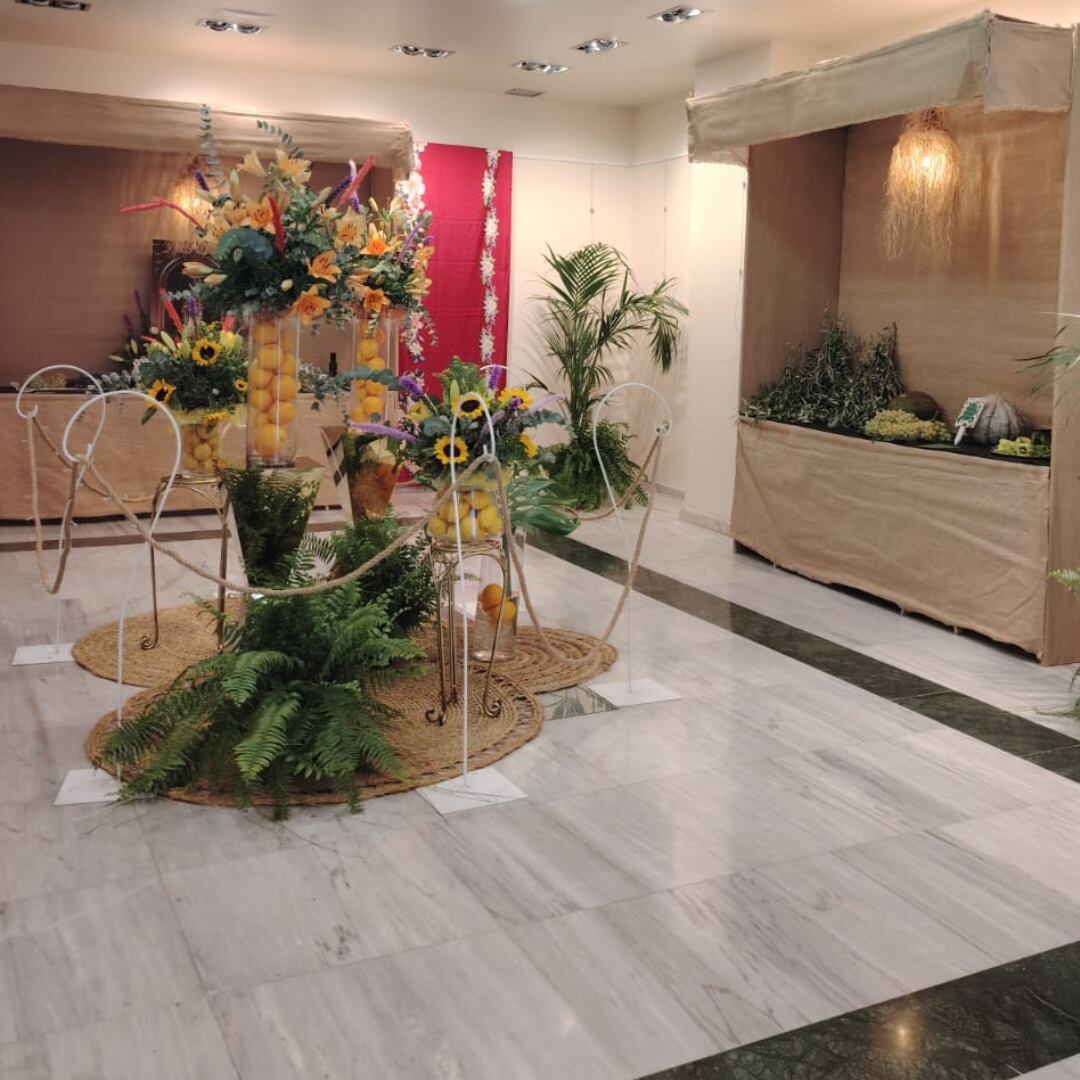 Exposición de productos del campo