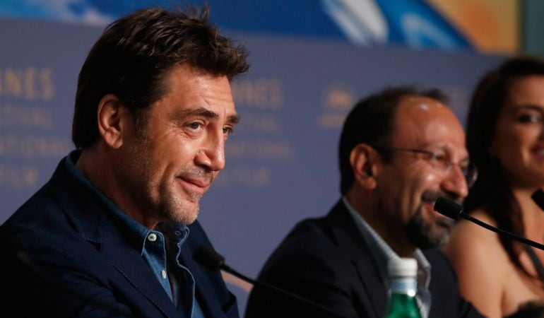 Javier Bardem durante la rueda de prensa después de la proyección &#039;Todos lo saben&#039;.