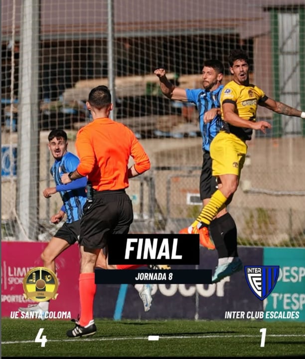 La UE Santa Coloma va golejar ahir l'Inter Escaldes i ocupa ja la segona posició a la lliga Multisegur