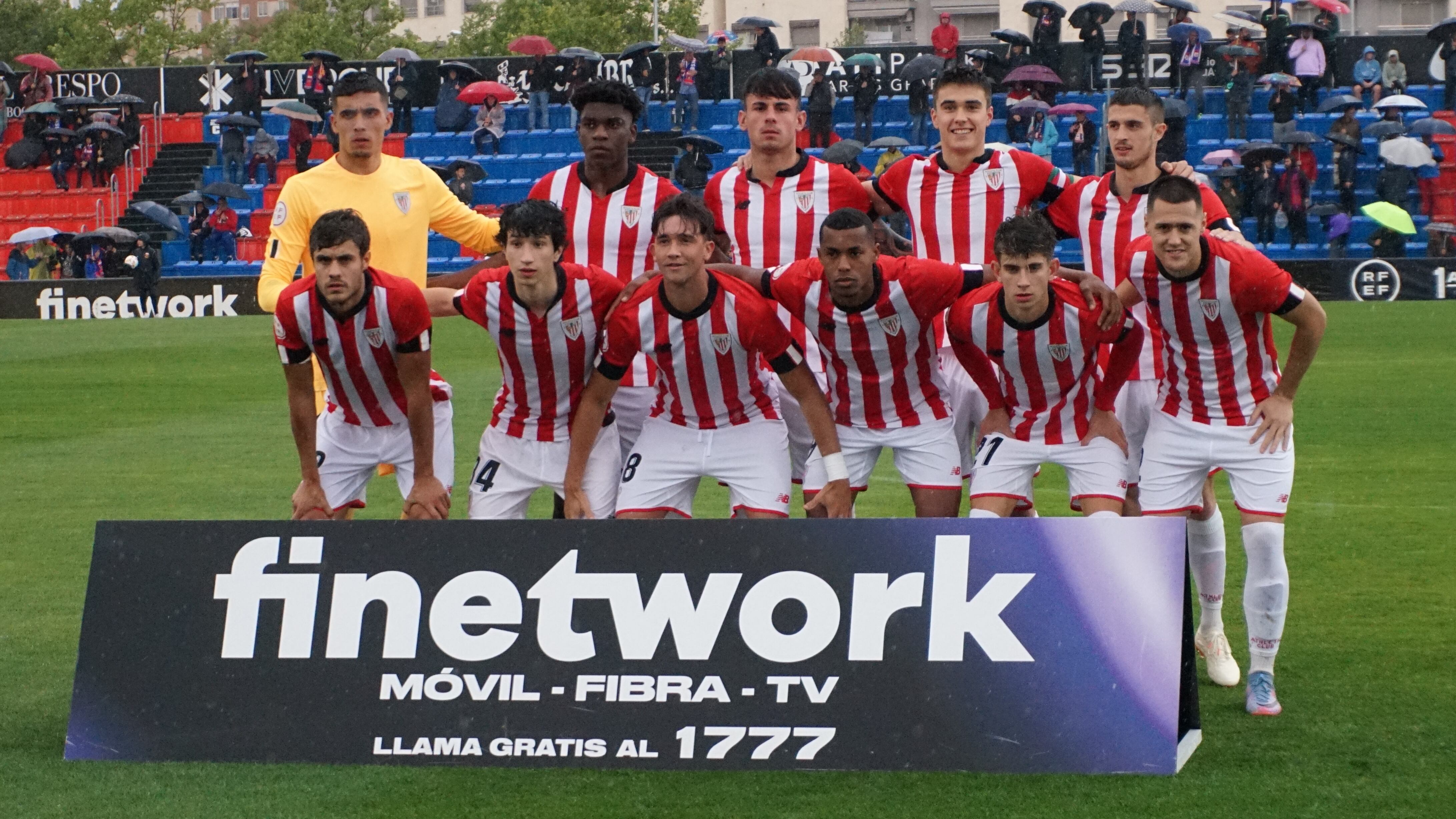 Formación del Athletic Club B que visitó el Nuevo Pepico Amat