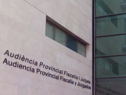 Imagen de archivo de la fachada de la Audiencia Provincial de Valencia