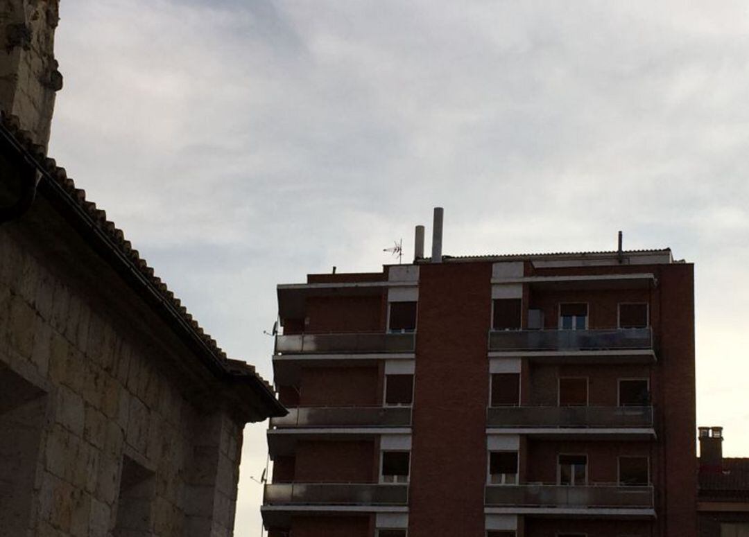 Antenas en Salvino Sierra, en Palencia capital