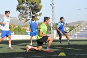 Alberto García en una sesión de entrenamiento