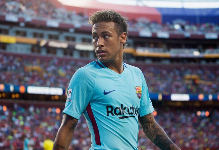 Neymar, durante un partido con el Barça