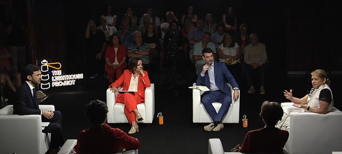 Primera edición de The Lighthouse Project, con Pepa Bueno, Pablo Simón, Inmaculada Rodríguez Piñero, Adela Cortina y Arancha González-Laya, moderadas por Carlos Córdoba