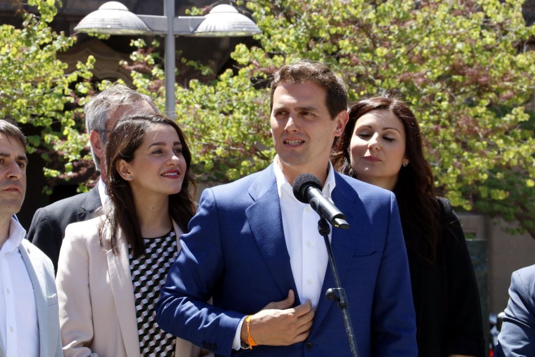 Albert Rivera en un acto en Manresa el pasado 10 de mayo