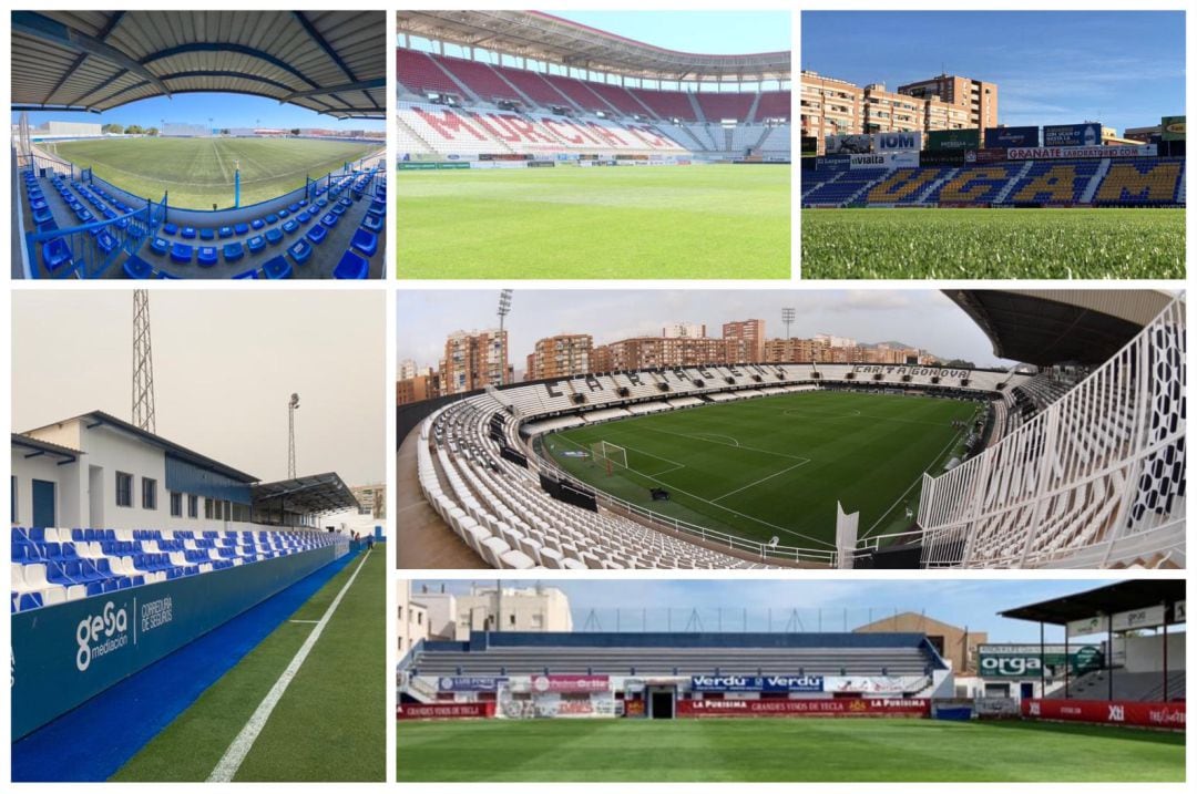 Campos de fútbol de los equipos de la Región de Murcia