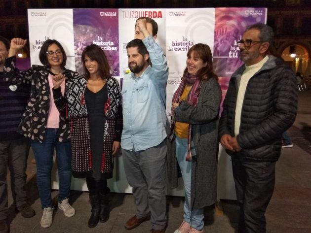 Acto de Unidas Podemos en La Corredera.