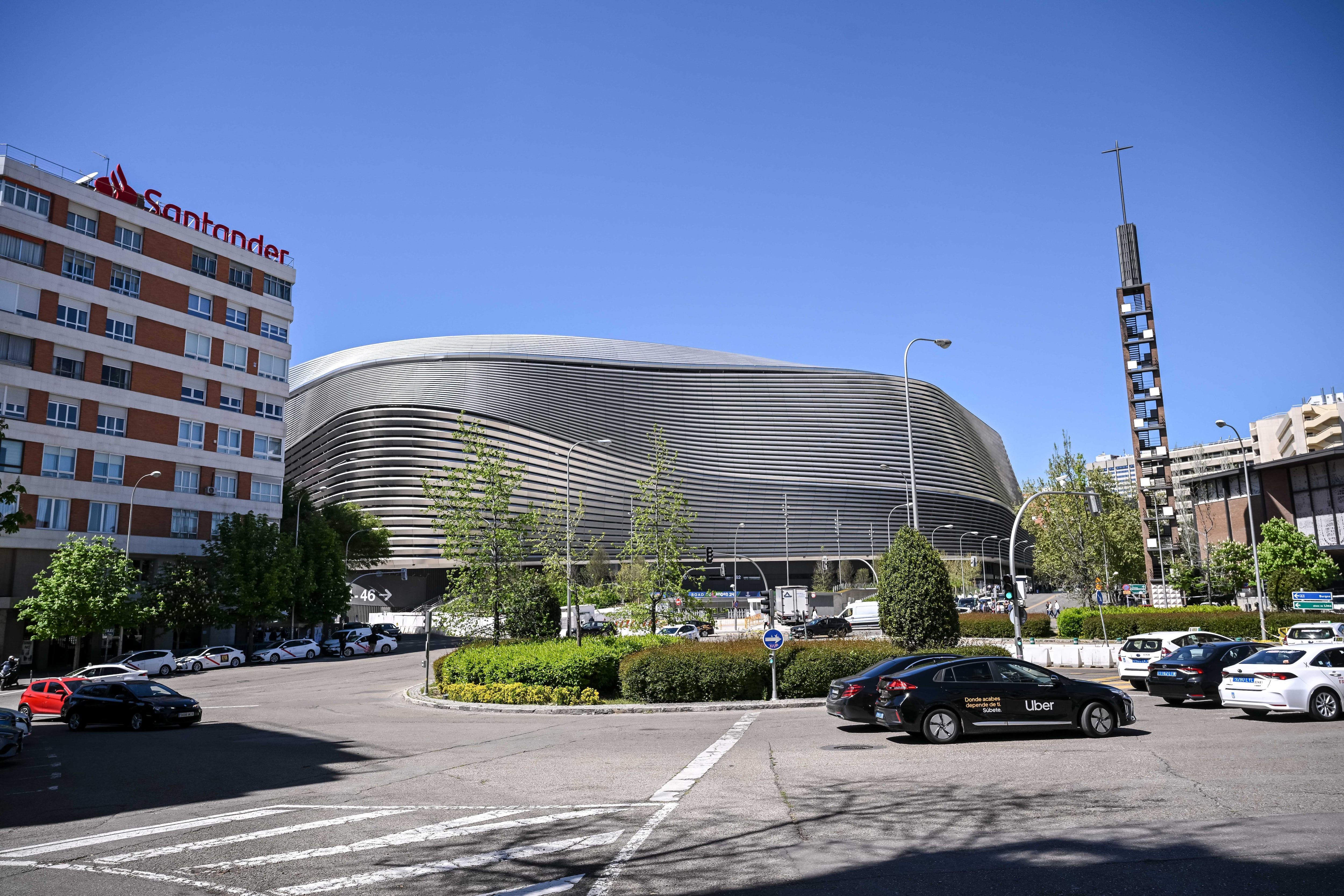 Fachada del Santiago Bernabéu en Madrid