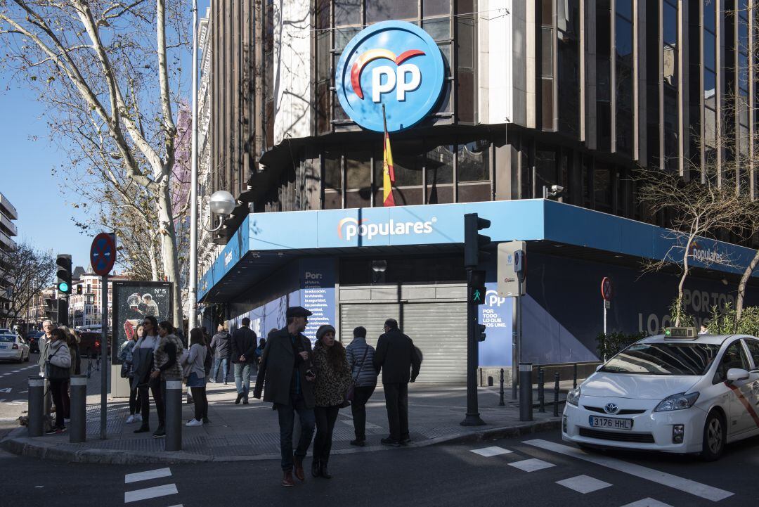 Sede del PP en Madrid.