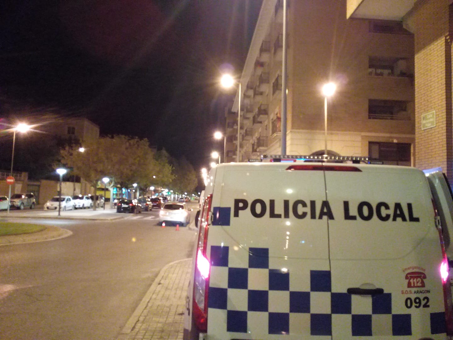 Imagen de archivo de un control de la Policía Local de Huesca