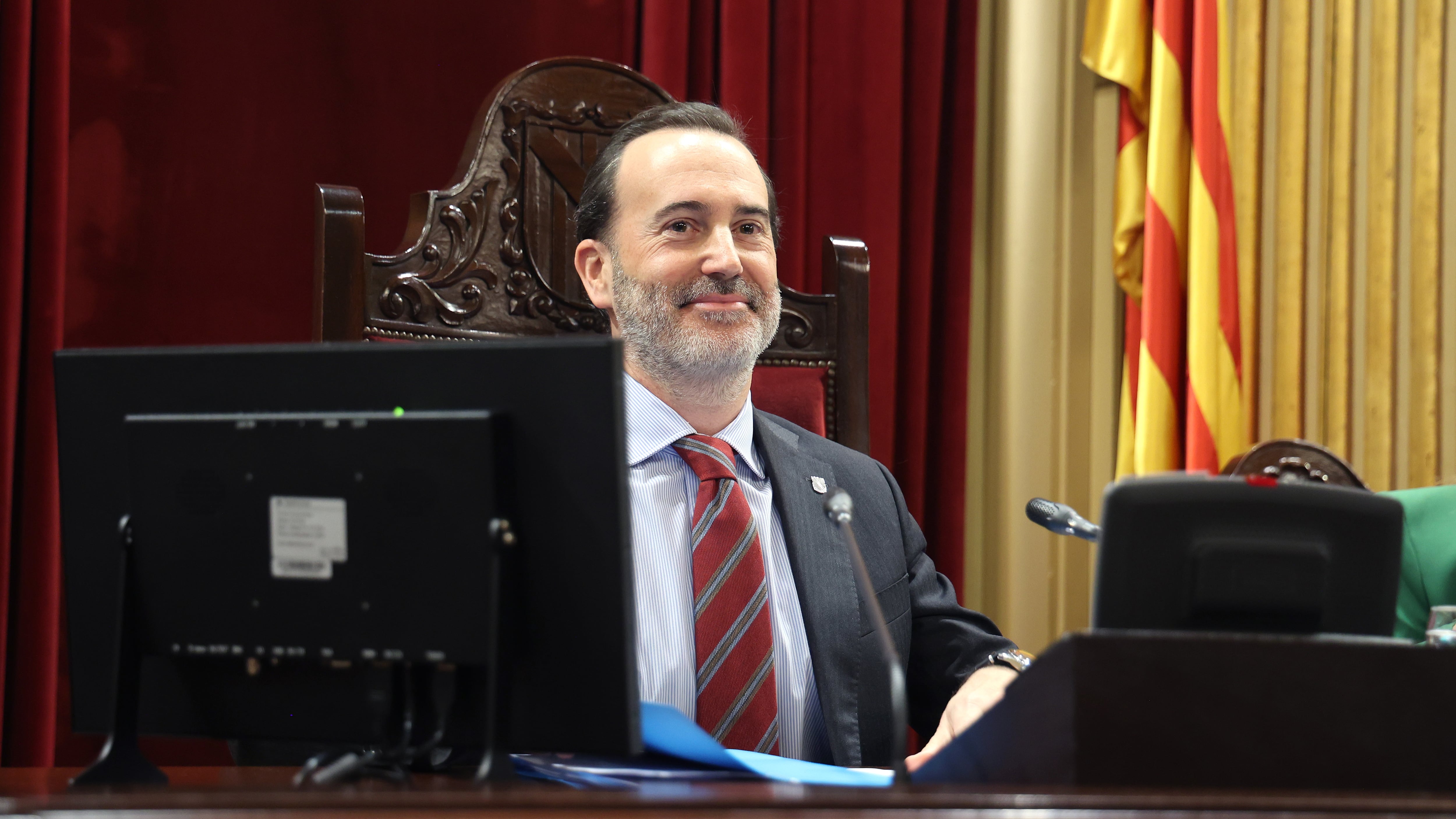 Gabriel Le Senne en un pleno del Parlament