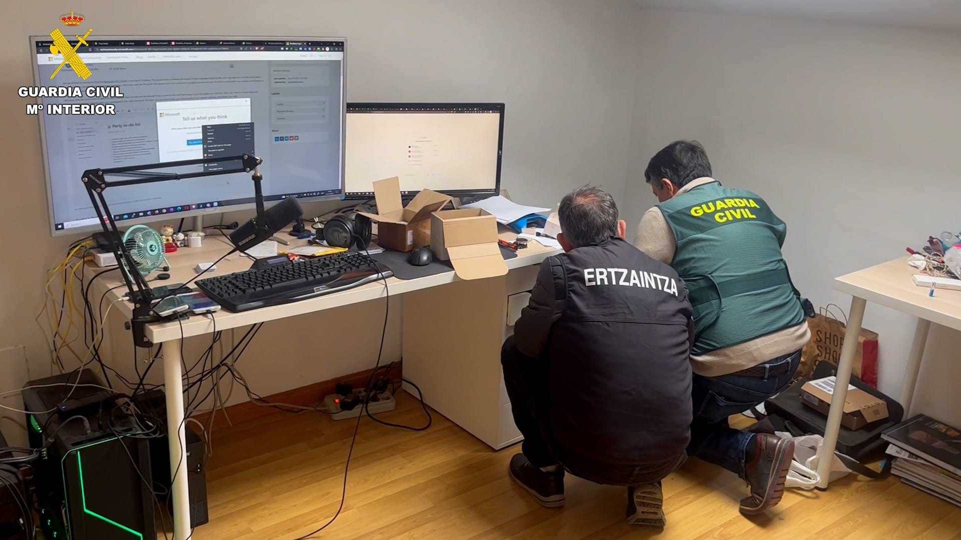 La guardia civil y la ertzaintza han colaborado en esta operación