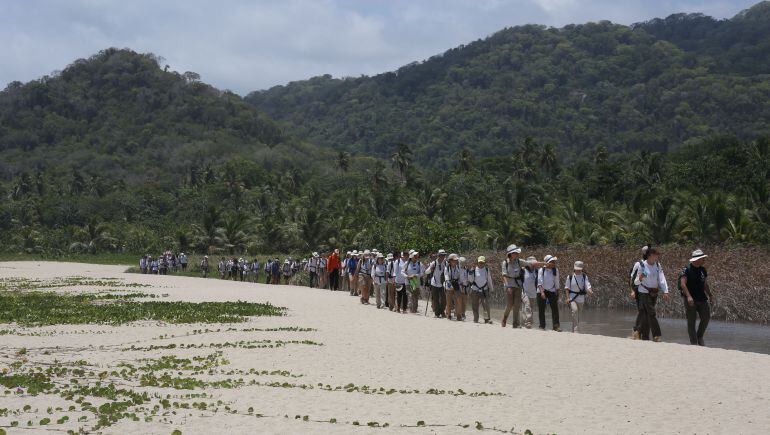 Los ‘ruteros’ en el Parque Nacional de Tayrona (Colombia). 