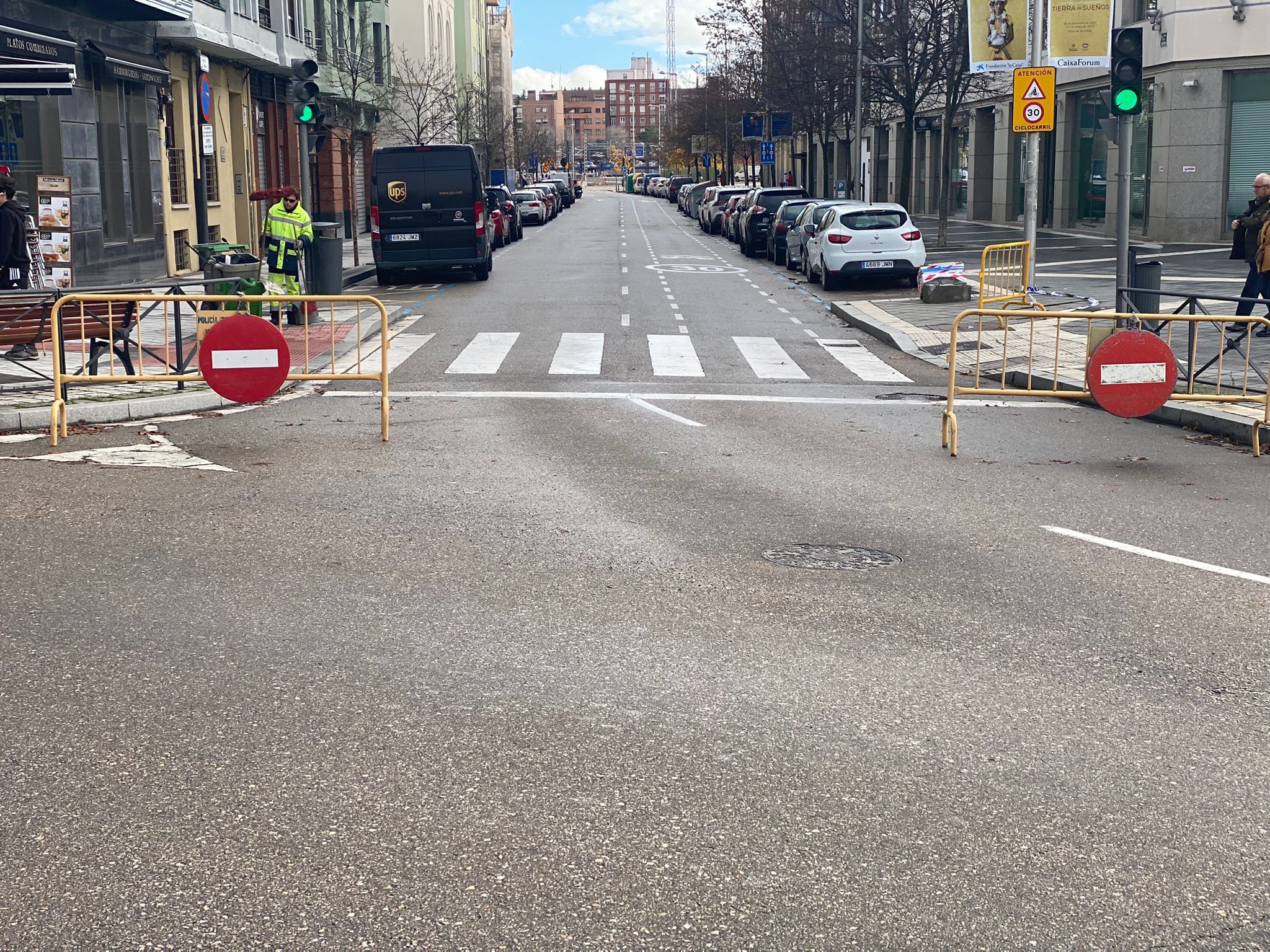 La calle Estación de Valladolid permanecerá cortada hasta mediados de enero