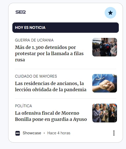 Pulsa sobre la estrella para seguir las noticias de Cadena SER.