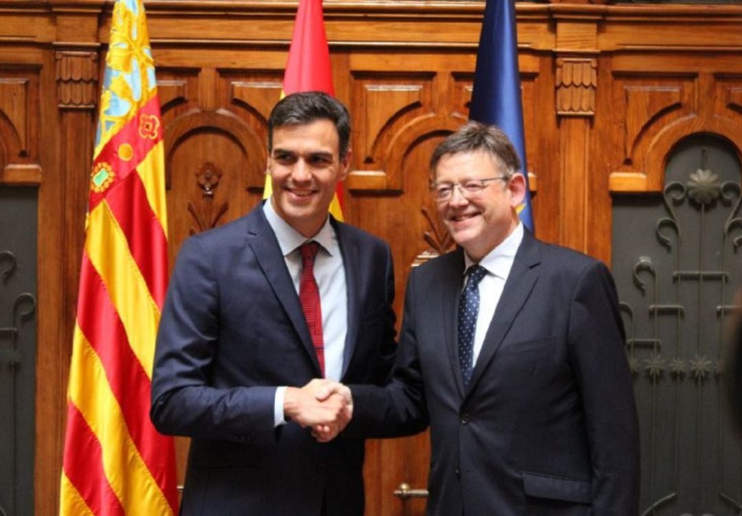 Presidente del Gobierno, Pedro Sánchez, y president de la Generalitat, Ximo Puig