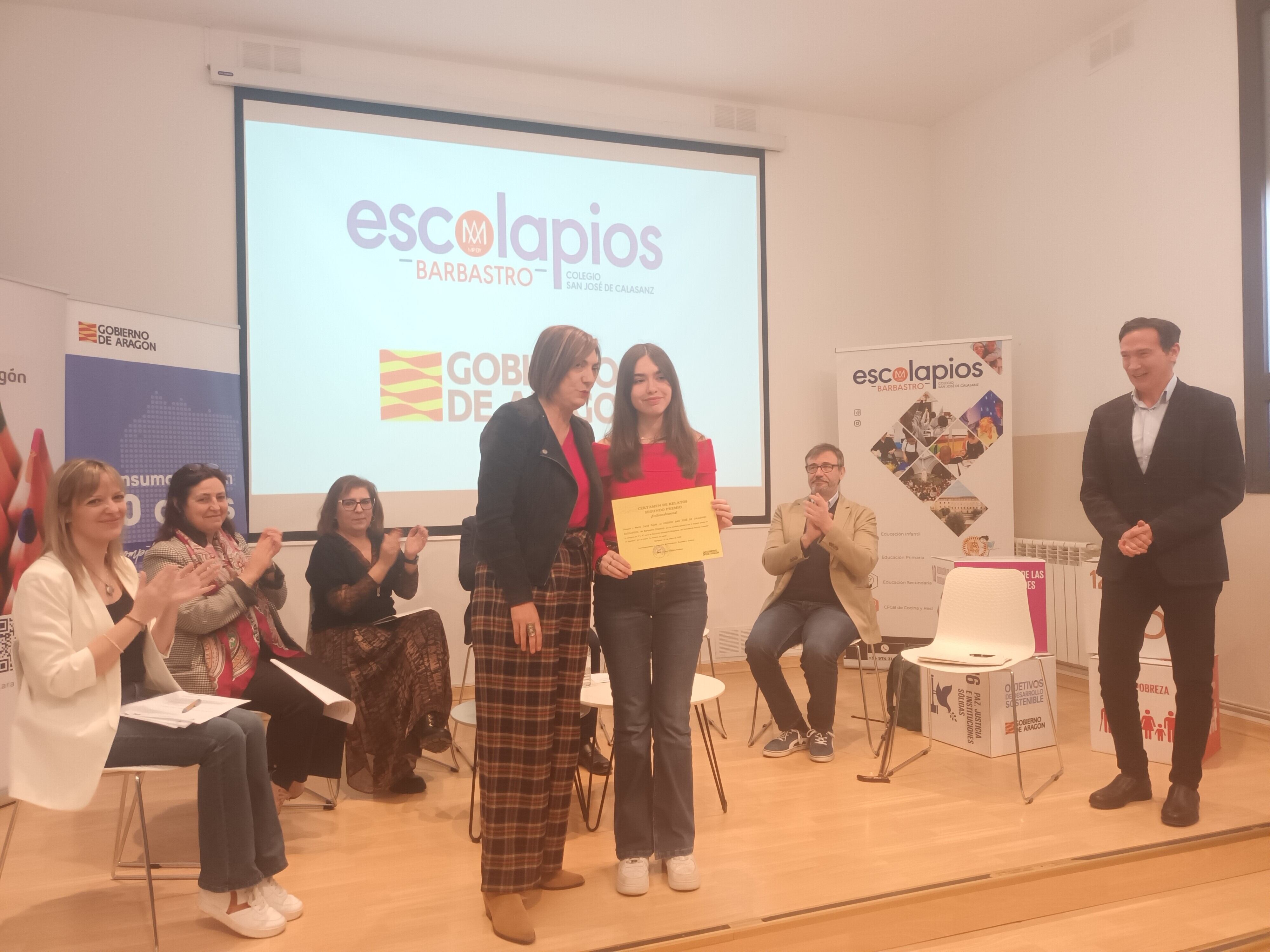 Acto de entrega del premio a Marta Jarne Pujala