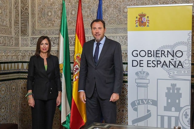 Óscar Puente y Rocío Díaz tras la reunión mantenida en Granada