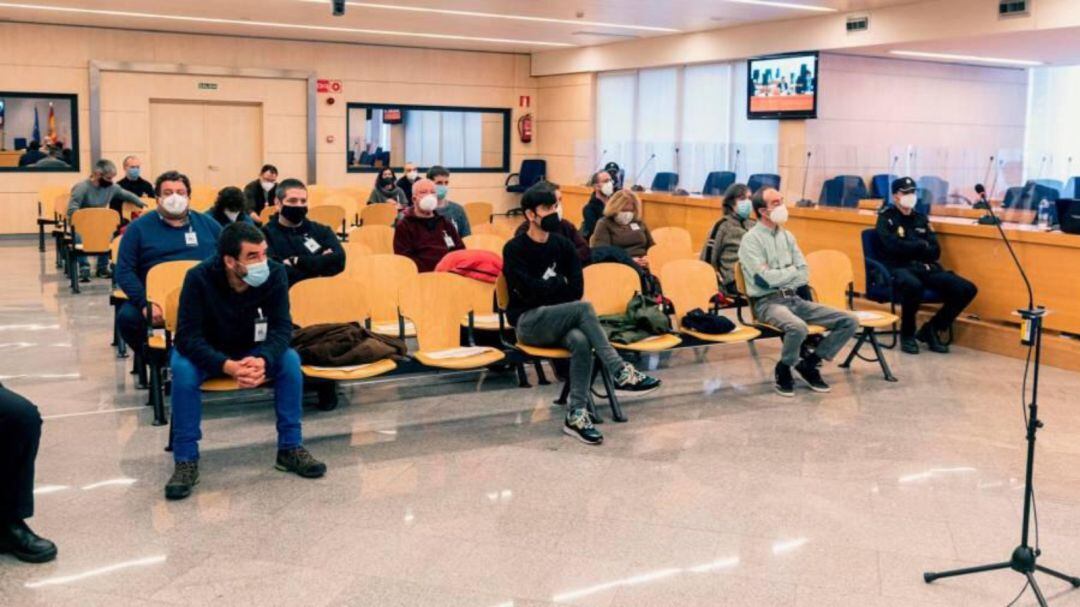 Los acusados durante el juicio en la Audiencia Nacional en octubre